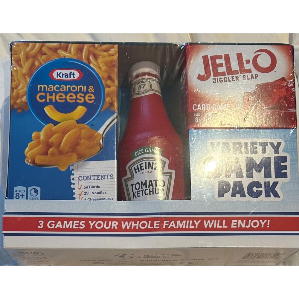 Kraft Heinz Variety Game Pack Macaroni Cheese Ketchup Jello Card Game‎